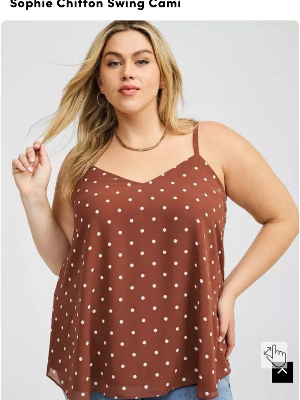 torrid brown Polka Dot Sophie Swing Cami
